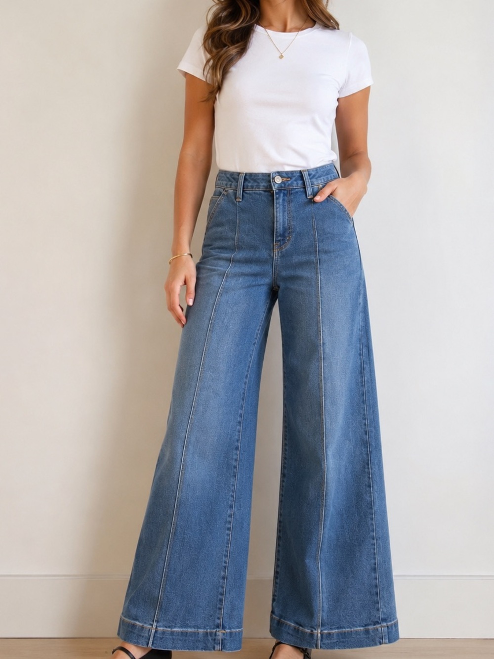 Blue Revival Miles High Rise Wide Leg Jeans size 27